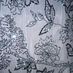 Black Tie by Oleg Cassini Vintage Navy Silk Dress